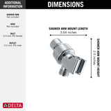 Delta 0.5-in Chrome Universal Shower Arm Mount