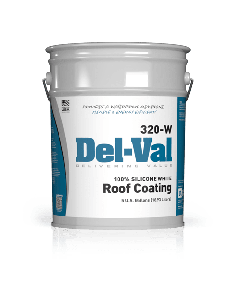 United Asphalt #320 Del-Val Silicone Roof Coating White