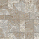 Congoleum Sample – ArmorCore Pro UR Terrace Paver Pale Smoke Waterproof Stone-Look Glue-Down Sheet Vinyl