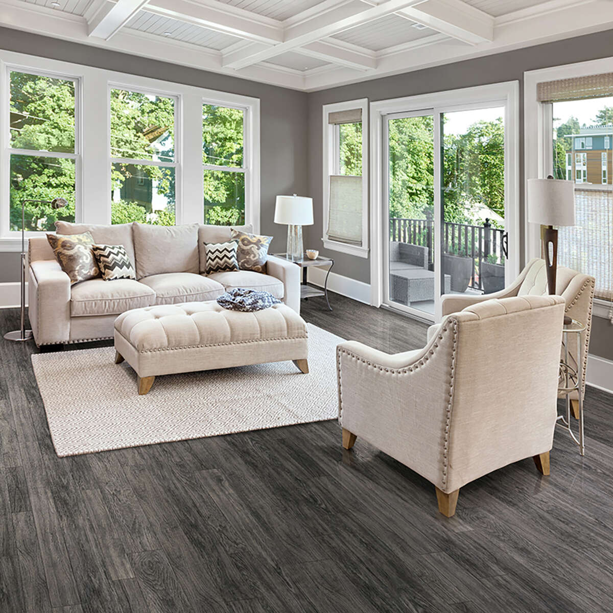 Congoleum ArmorCore Pro UR Oak Run Yukon Sky Wood-Look Low-Gloss Sheet Vinyl, 12‑ft Width, Cut-to-Length