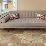Congoleum ArmorCore Valley Path 12-ft W Cut-to-Length Sandy Brown Stone Look Low-Gloss Finish Sheet Vinyl
