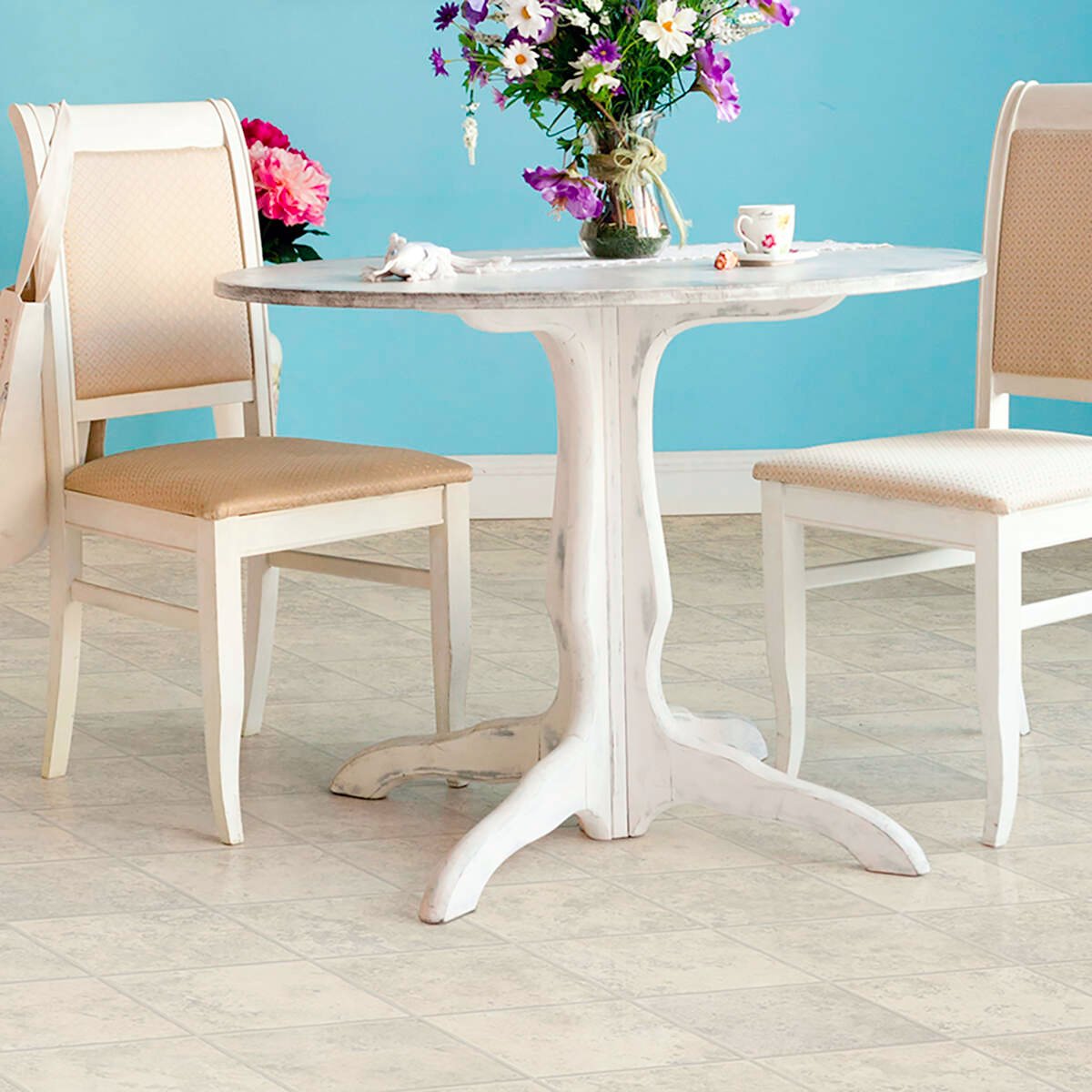 Congoleum ArmorCore Pro Contempo 12-ft W Cut-to-Length Ballet White Stone Look Low-Gloss Finish Sheet Vinyl