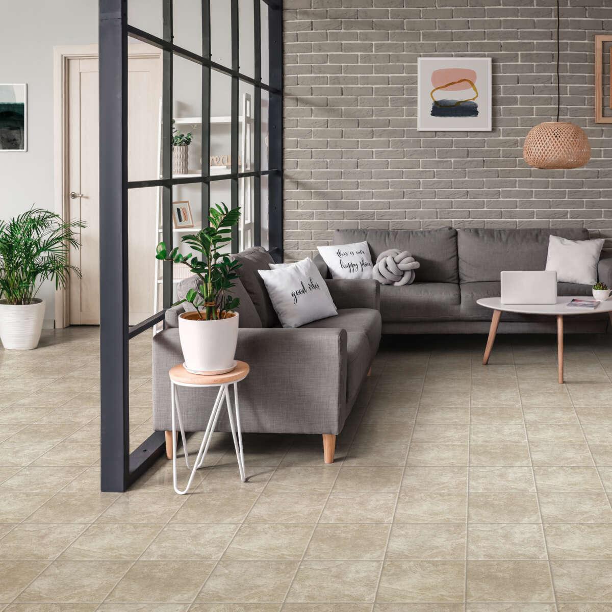 Congoleum ArmorCore UR Santa Cruz 12-ft W Cut-to-Length Sterling Stone Look Low-Gloss Sheet Vinyl Flooring