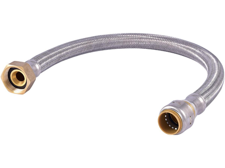 3/4 in. Push-to-Connect x 1 in. FIP x 24 in. Braided Stainless Steel Water Softener Connector