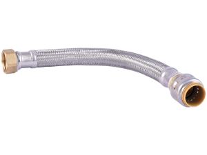 SharkBite 3/4 in. Push-to-Connect x FIP 18 in. Braided Stainless Steel Water Heater Connector with Integrated Ball Valve (2-Pack)