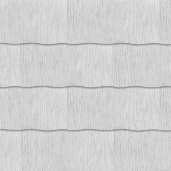 WeatherSide Fiber-Cement Siding - Purity Wavy Shingle w/ Textured Surface - 12 in x 24 in  (18 Shingles - Approx 33 Sq Ft)