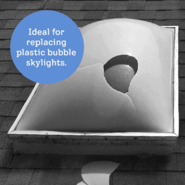 VELUX Manual Venting Curb Mount Skylight - White Solar Powered Shade image 4