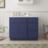 Vanity Art 15 in. W x 21 in. D x 32.5 in. H 3-Drawer Bath Vanity Cabinet Only in Brown, 39 in. Combo