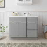 Vanity Art 15 in. W x 21 in. D x 32.5 in. H 3-Drawer Bath Vanity Cabinet Only in Brown, 39 in. Combo