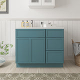 Vanity Art 15 in. W x 21 in. D x 32.5 in. H 3-Drawer Bath Vanity Cabinet Only in Brown, 39 in. Combo