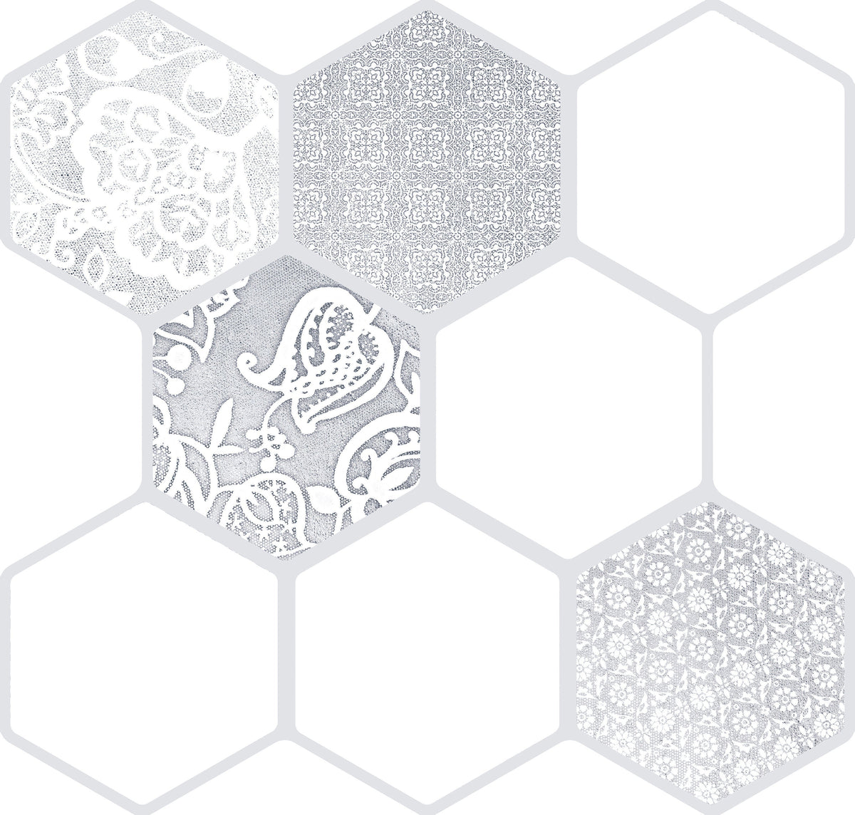 Emser VIRTUE 9-Pack White 18-in x 18-in Glazed Porcelain Patterned Floor and Wall Tile