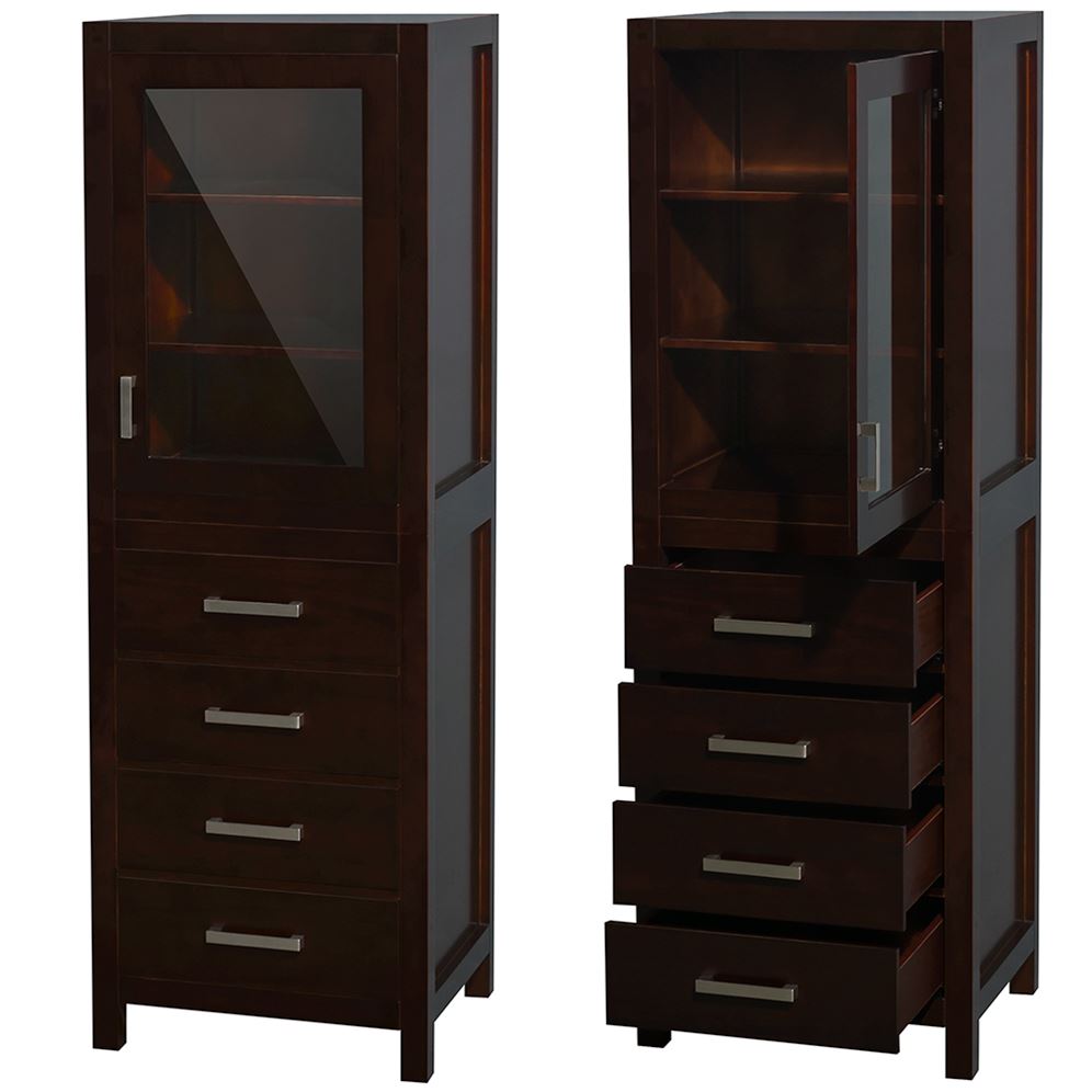 Wyndham Collection Sheffield 60-in Espresso Single Sink Bathroom Vanity with Ivory Natural Marble Top