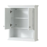 Wyndham Collection Deborah 25-in W x 30-in H x 9-in D White Bathroom Wall Cabinet