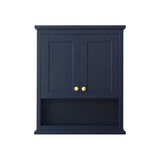 Wyndham Collection Avery 25-in W x 30-in H x 9-in D Dark Blue Bathroom Wall Cabinet