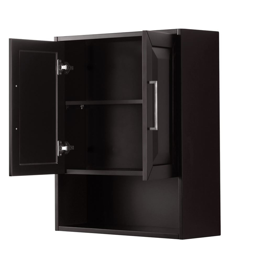 Wyndham Collection Daria 25"W x 9"D Dark Espresso Bathroom Wall Cabinet