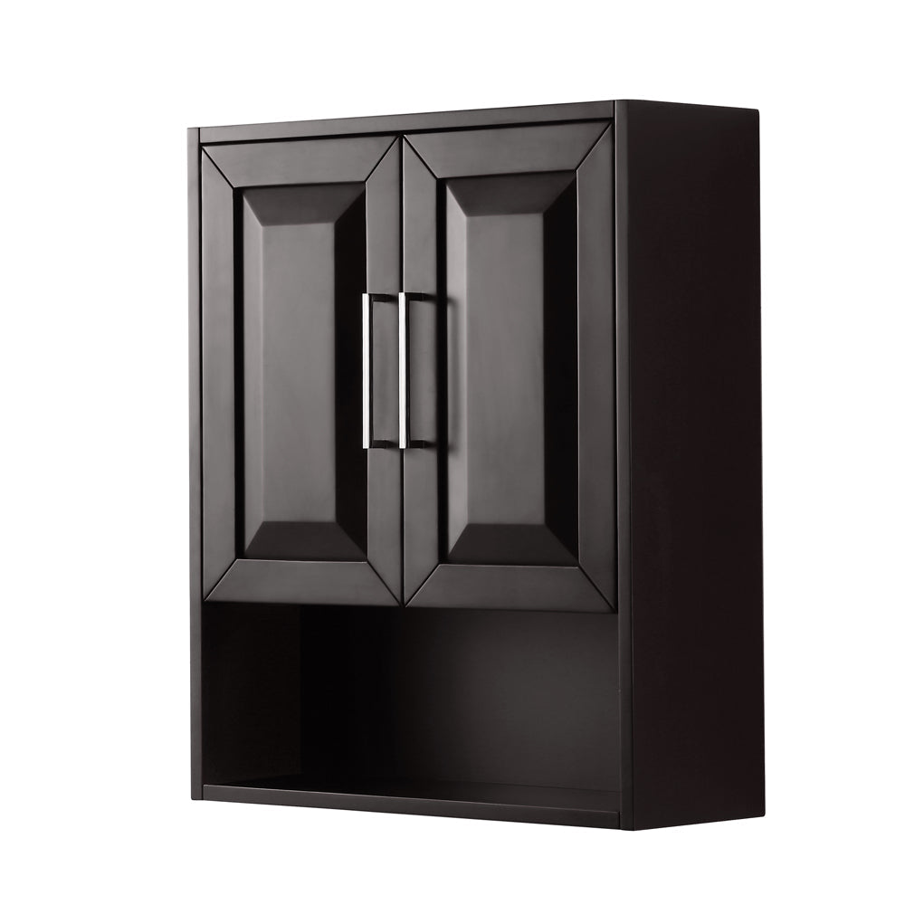 Wyndham Collection Daria 25"W x 9"D Dark Espresso Bathroom Wall Cabinet