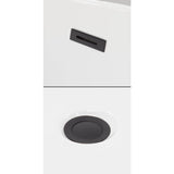 Rebecca 65 in. Acrylic Flatbottom Freestanding Soaking Bathtub in White with Shiny White Trim