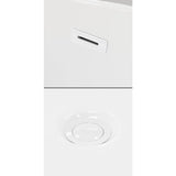 Rebecca 65 in. Acrylic Flatbottom Freestanding Soaking Bathtub in White with Shiny White Trim