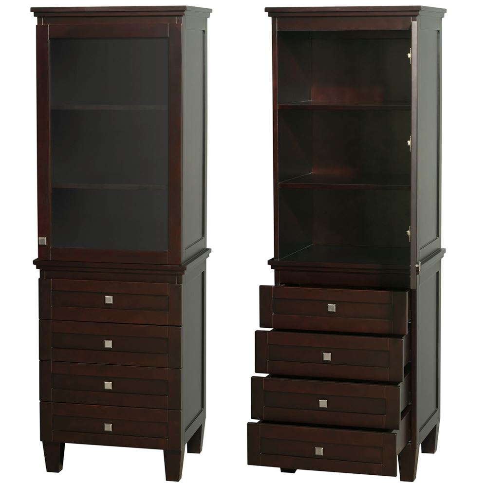 Wyndham Collection Acclaim 60-in Espresso Double Sink Bathroom Vanity with Ivory Natural Marble Top