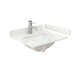 Wyndham Collection Beckett 24" Freestanding White Bath Vanity with Quartz Top