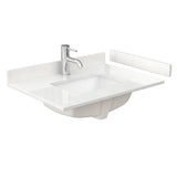 Wyndham Collection Elan 30" White Oak Bathroom Vanity with Quartz Top