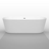 Wyndham Collection Carissa 5.9 ft. Acrylic Freestanding Bathtub with Chrome Trim
