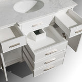Wyndham Collection Berkeley 48-in White Bathroom Vanity Cabinet with Mirror