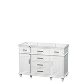 Wyndham Collection Berkeley 48-in White Bathroom Vanity Cabinet with Mirror