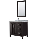 Wyndham Collection Daria 36-in Dark Gray Bathroom Vanity Cabinet with Mirror