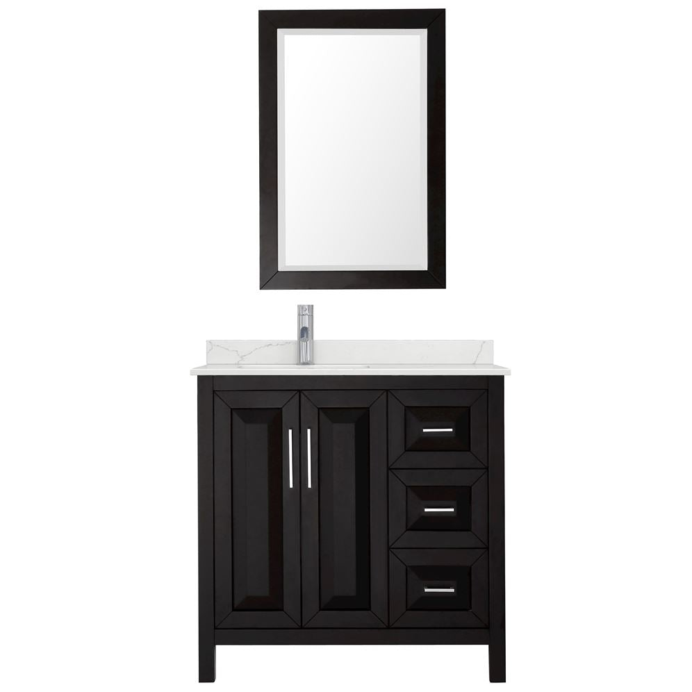 Wyndham Collection Daria 36-in Dark Espresso Bathroom Vanity Cabinet