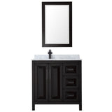 Wyndham Collection Daria 36-in Dark Gray Bathroom Vanity Cabinet with Mirror