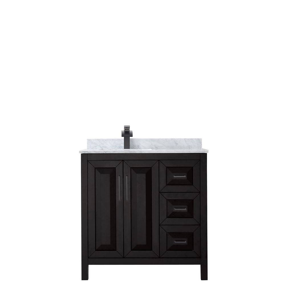 Wyndham Collection Daria 36-in Dark Gray Bathroom Vanity Cabinet with Mirror
