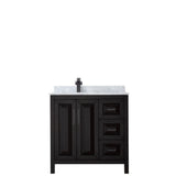 Wyndham Collection Daria 36-in Dark Gray Bathroom Vanity Cabinet with Mirror