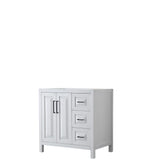 Wyndham Collection Daria 36-in White Bathroom Vanity Cabinet with Mirror