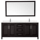 Wyndham Collection Daria 78.75-in Dark Espresso Bathroom Vanity Cabinet