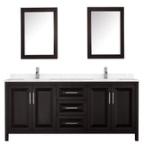 Wyndham Collection Daria 78.75-in Dark Espresso Bathroom Vanity Cabinet