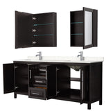 Wyndham Collection Daria 78.75-in Dark Espresso Bathroom Vanity Cabinet