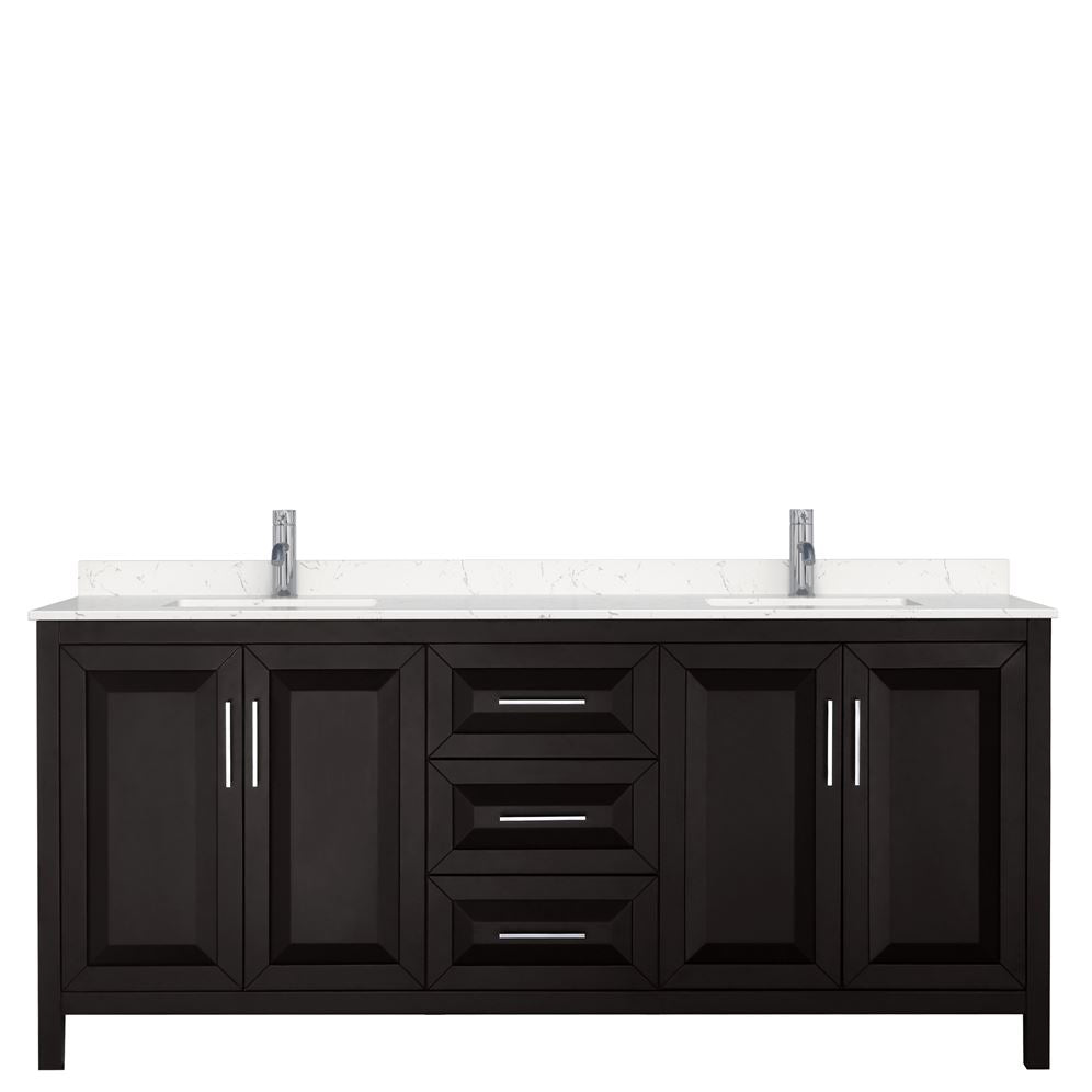 Wyndham Collection Daria 78.75-in Dark Espresso Bathroom Vanity Cabinet