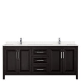 Wyndham Collection Daria 78.75-in Dark Espresso Bathroom Vanity Cabinet