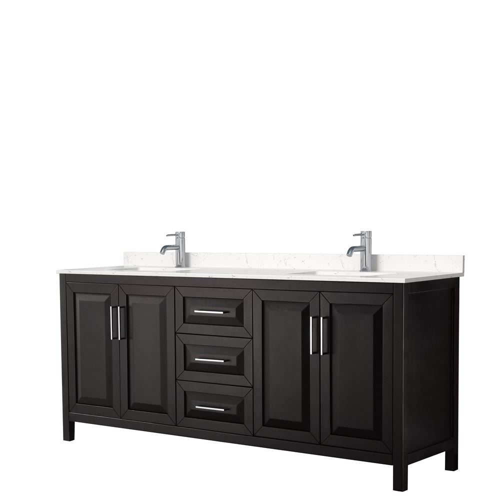 Wyndham Collection Daria 78.75-in Dark Espresso Bathroom Vanity Cabinet