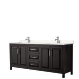 Wyndham Collection Daria 78.75-in Dark Espresso Bathroom Vanity Cabinet
