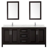 Wyndham Collection Daria 78.75-in Dark Espresso Bathroom Vanity Cabinet