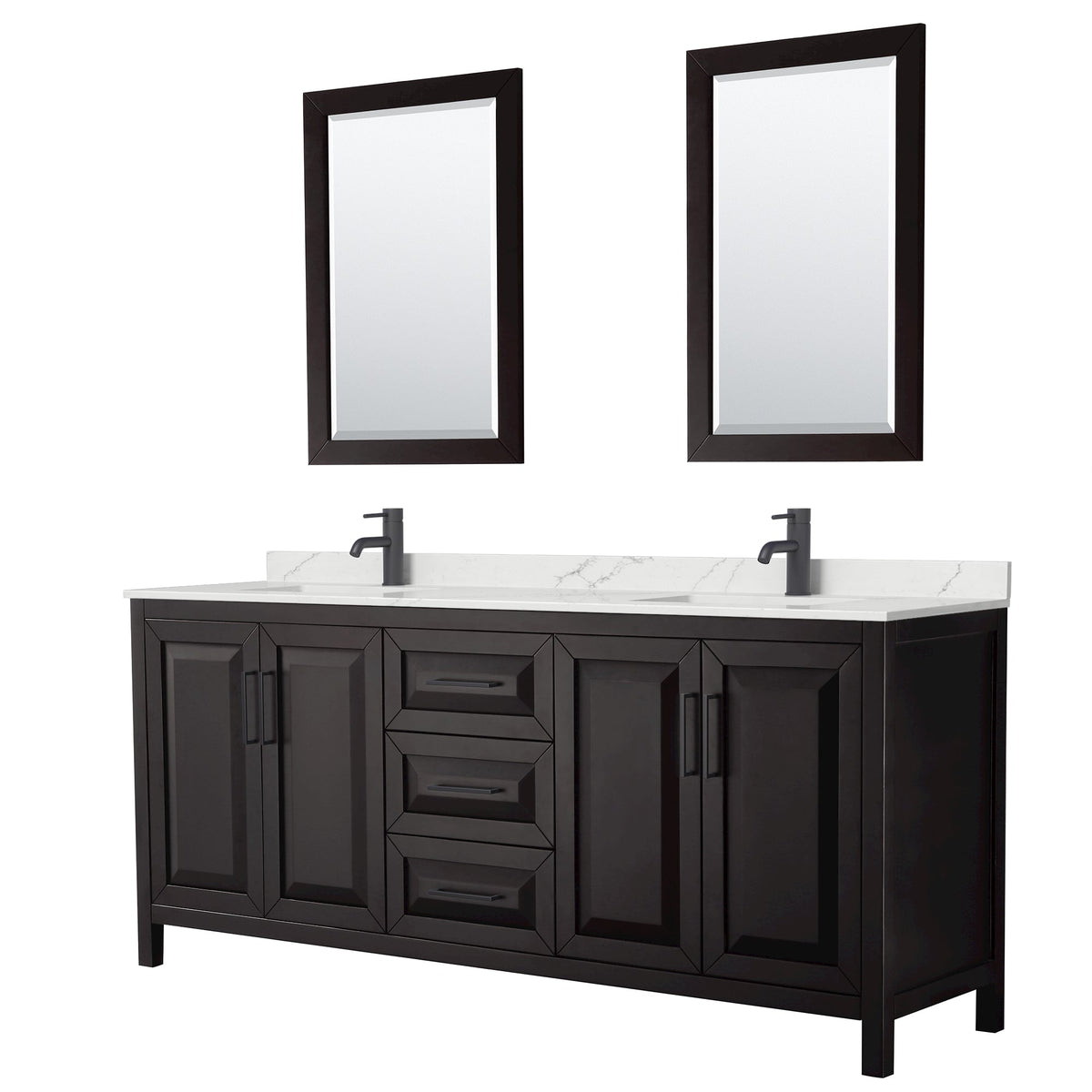 Wyndham Collection Daria 78.75-in Dark Espresso Bathroom Vanity Cabinet