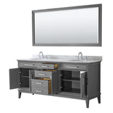 Wyndham Collection Margate 72-in Dark Gray Bathroom Vanity Cabinet
