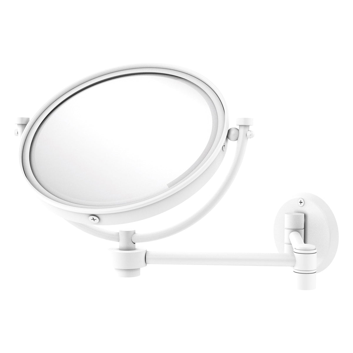 Allied Brass 8-in x 10-in Satin Chrome Double-Sided Magnifying Wall-Mounted Vanity Mirror