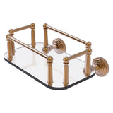 Allied Brass Waverly Place Collection Wall Mounted Glass Guest Towel Tray in Brushed Bronze