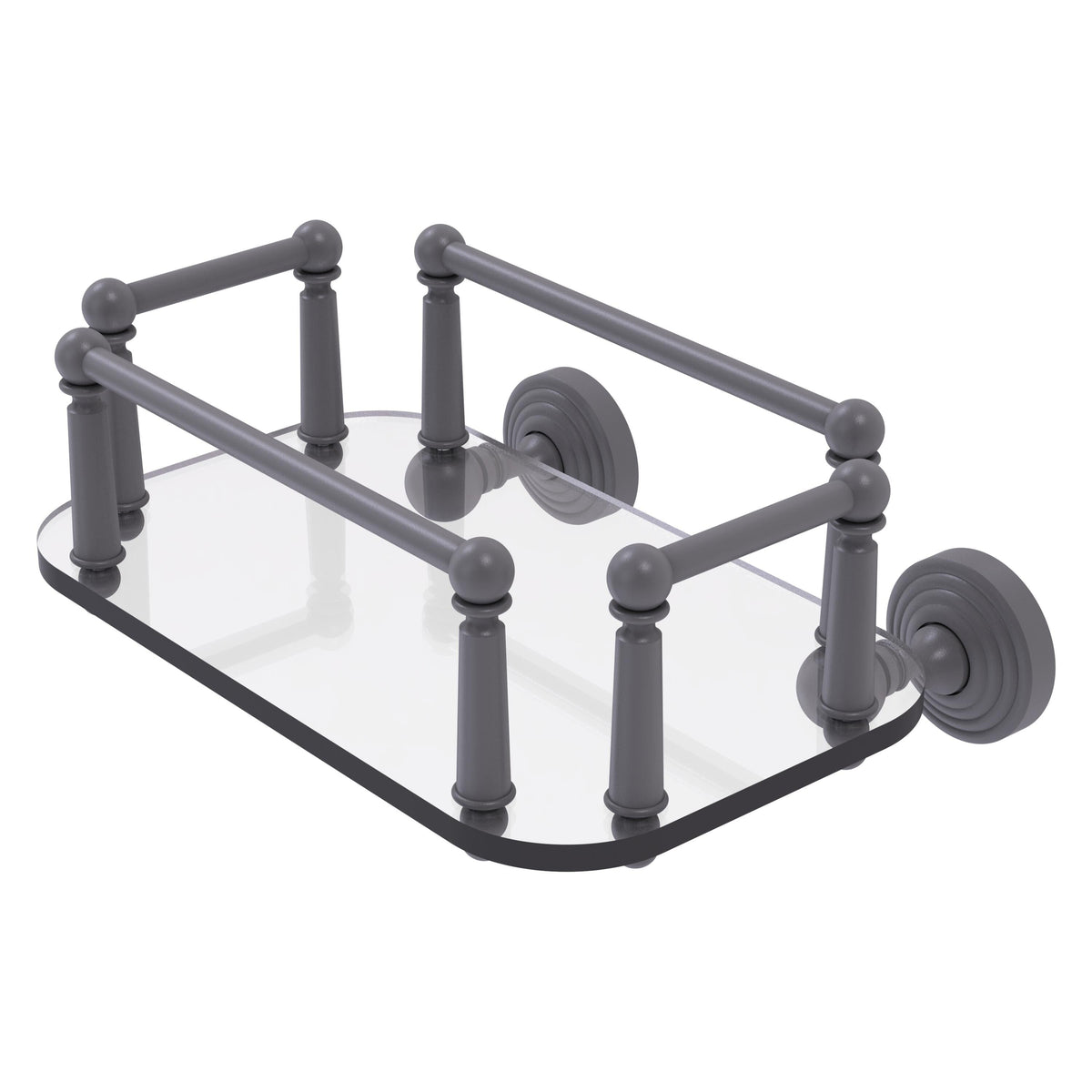 Allied Brass Waverly Place Collection Wall Mounted Glass Guest Towel Tray in Brushed Bronze