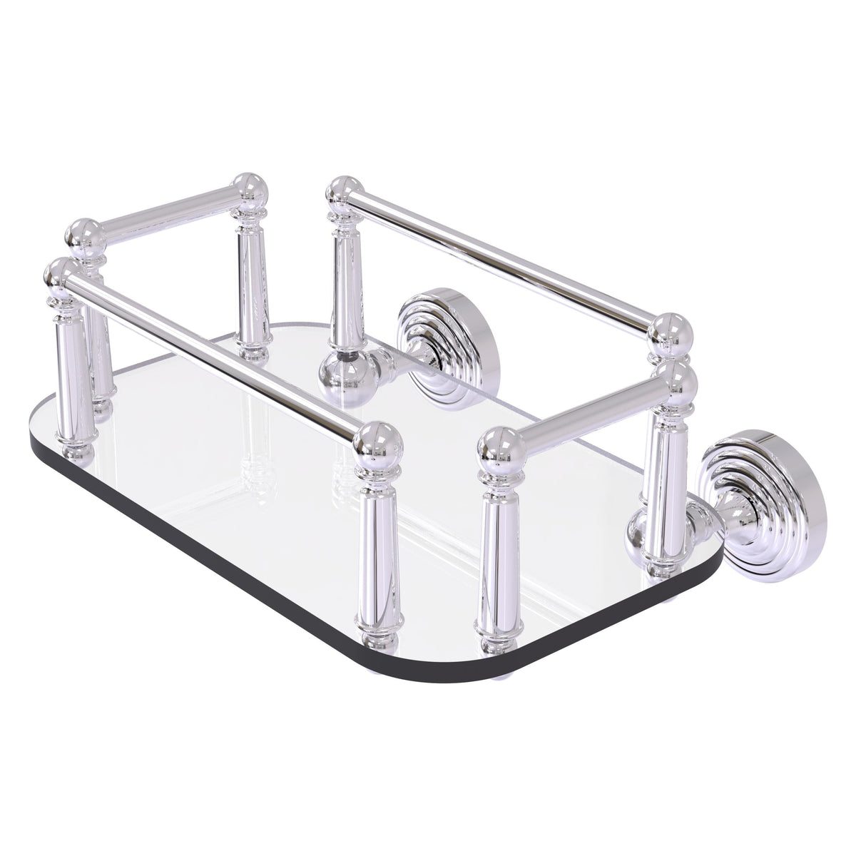 Allied Brass Waverly Place Collection Wall Mounted Glass Guest Towel Tray in Brushed Bronze