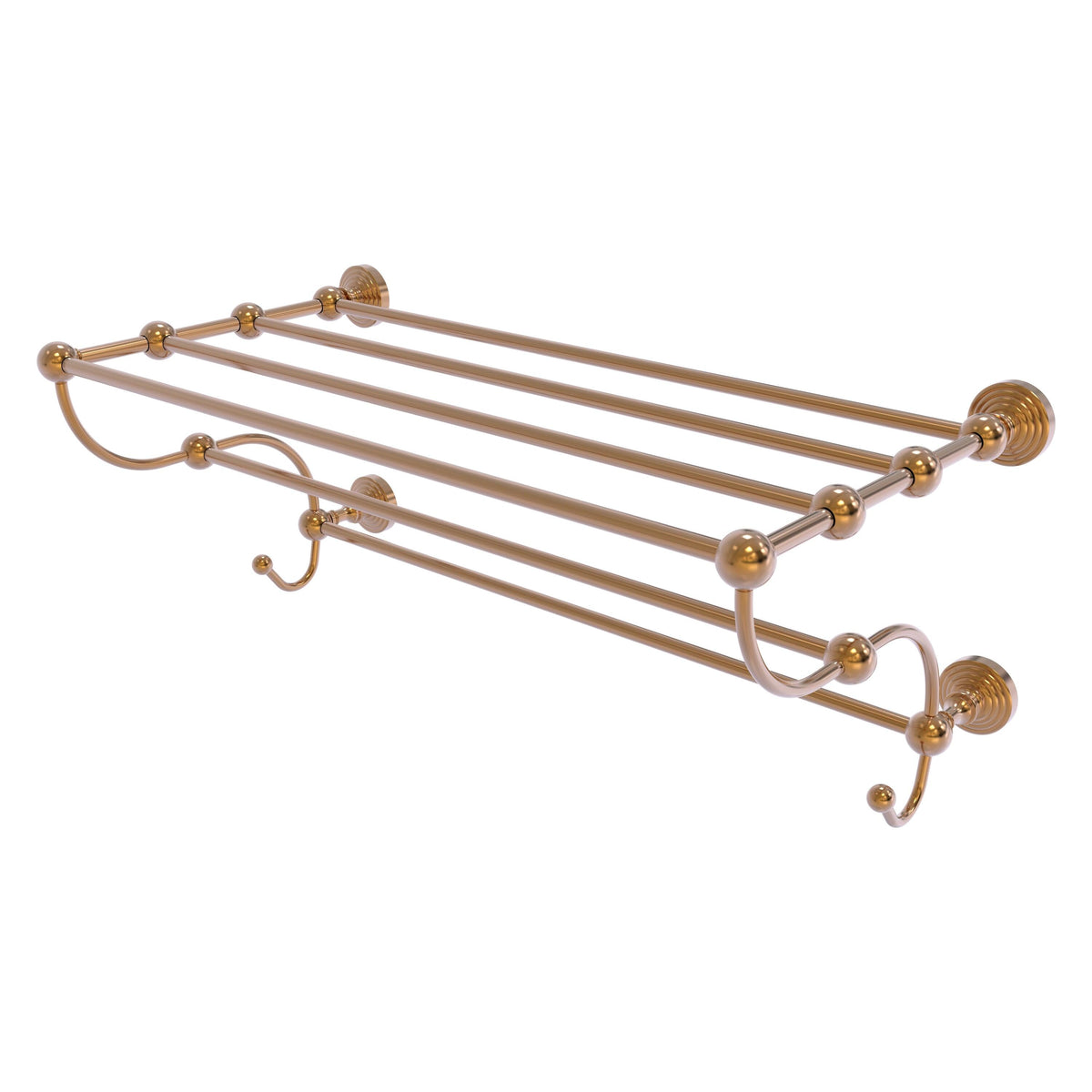Allied Brass Waverly Place Satin Nickel Wall Mount Towel Rack, 24/36 in