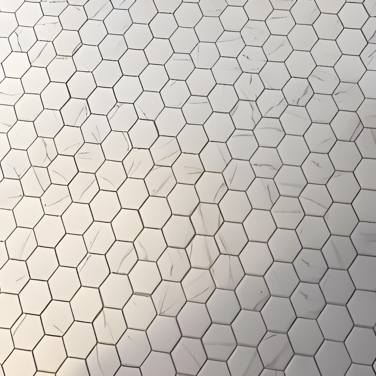 Whisper Valley White 11 in. x 12.625 in. Hexagon Matte Porcelain Wall and Floor Mosaic Tile (14.46 sq. ft./Case)